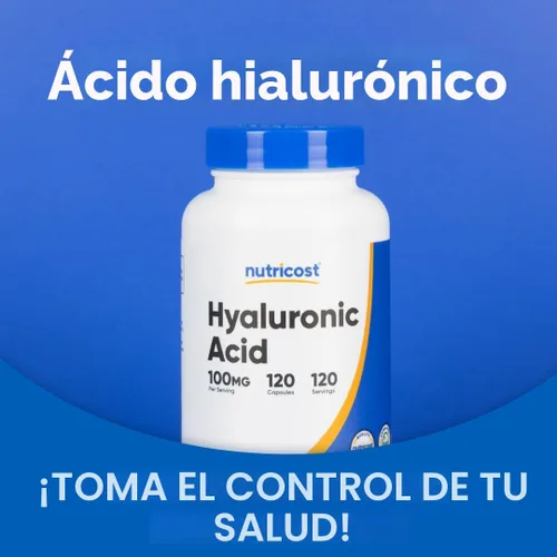 Vista 5 de Nutricost Cápsulas de ácido hialurónico de 100 mg, 120 cápsulas vegetarianas, sin gluten, sin OGM