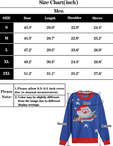 Vista 5 de Suéteres de Navidad sin botones coordinados Ugly Couple para mujeres y hombres de primera calidad de alta densidad elásticos suaves no causan comezón