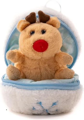 Vista 13 de Plushland Bola de Nieve Animal de Peluche con Cremallera Animales de Peluche Lindos Surtido de Juguetes Blandos para Novia, Familiares y Amigos