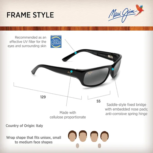 Vista 6 de Maui Jim Gafas de sol polarizadas Stingray para hombre y mujer