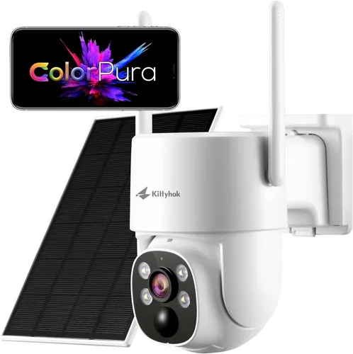 Vista 11 de Kittyhok Sistema inalámbrico solar de la cámara de seguridad, cámara 2K PTZ 4 Kit de levas