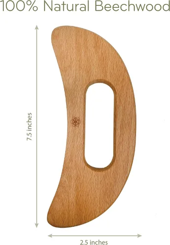 Vista 2 de DAILY CONCEPTS Herramienta Gua Sha de cuerpo de madera, la herramienta Gua Sha de cuerpo de madera aumenta el drenaje linfático y aumenta