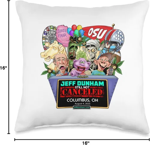 Vista 4 de JEFF DUNHAM Columbus, OH (2023) - Almohada de 16 x 16 pulgadas, multicolor