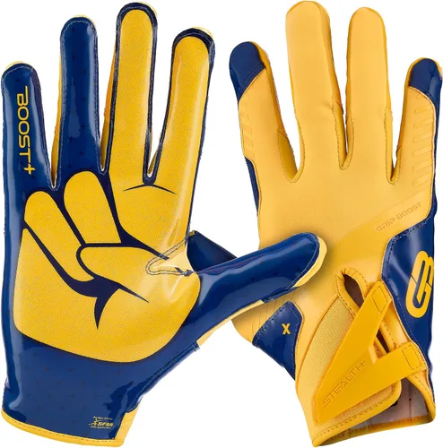 Vista 12 de Guantes de fútbol Grip Boost - Peace Stealth 6.0 Boost Plus Tecnología adhesiva - Guantes de fútbol para adultos y jóvenes para receptor abierto