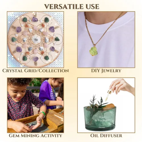 Vista 9 de Cristales, rocas, jade, cristales y piedras curativas, suministros de brujería, cristales curativos, piedras, piedras curativas, colección de rocas