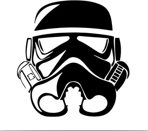 Vista 2 de Storm Trooper - Calcomanía para casco de motocicleta, 5 pulgadas, color negro