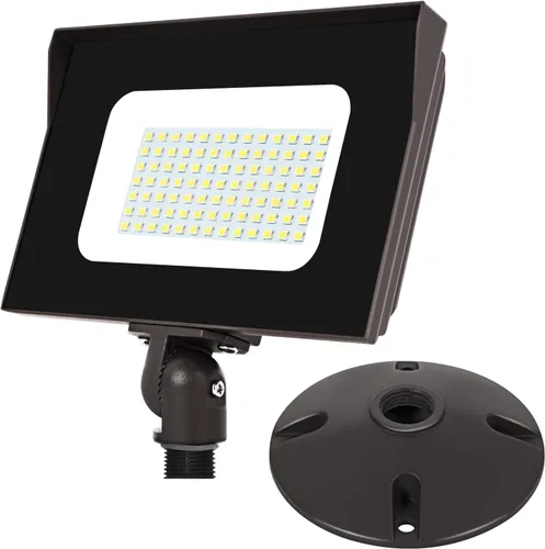 Vista 7 de Luces de inundación LED para exteriores, 40 W con nudillos, luz de seguridad IP65 de 4400 lm con fotocélula del atardecer al amanecer, reflectores