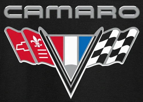 Vista 2 de JH Design Chevy Camaro - Camiseta de manga corta para hombre, cuello redondo, color negro