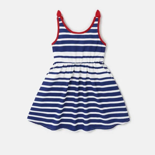 Vista 6 de Disney Mickey and Friends - Vestido de tirantes con estampado de lunares y rayas, 3 piezas
