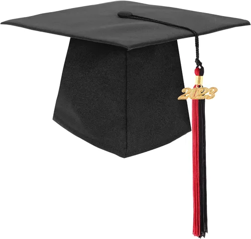 Vista 22 de Gorra de graduación negra con borla 2023/2024 para secundaria y licenciatura Negro Tassel