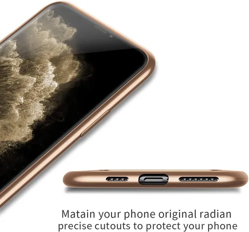 Vista 2 de X-level Funda para iPhone 11 Pro Max, delgada y suave TPU superficie mate, funda ultradelgada para teléfono, ligera, protectora completa