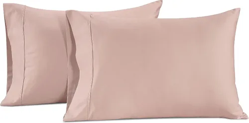 Vista 14 de Lane Linen Juego de 2 fundas de almohada 100 % de algodón, tamaño estándar, se adapta a almohadas estándar y Queen, fundas de almohada lujosas