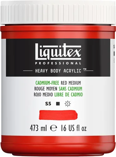 Vista 81 de Liquitex Pintura acrílica profesional de alto espesor, envase de 473 ml, tono carmesí alizarina permanente Alizarin Crimson Hue Permanente