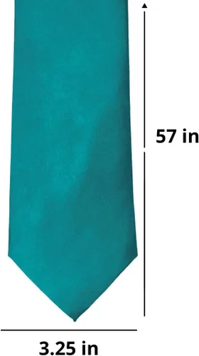 Vista 444 de tiemart Corbata de color sólido para hombre Longitud estándar
