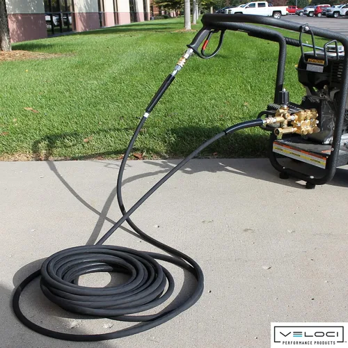 Vista 5 de MTM Hydro Kobrajet - Manguera de lavado de alta presión de 3/8 pulgadas, 4000 PSI 100 pies para lavado de autos y detalles, accesorios para lavadora
