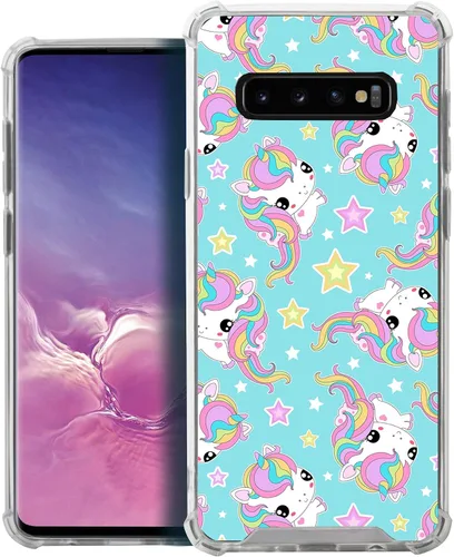 Vista 31 de CasesOnDeck - Funda compatible con Samsung Galaxy S10+ S10 Plus 6.4 pulgadas] S10+ Funda delgada, transparente y flexible de poliuretano