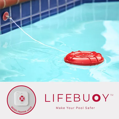 Vista 2 de Lifebuoy Sistema de alarma de piscina - Sensor de movimiento de piscina con algoritmo avanzado - Alarma inteligente para piscina que es controlada