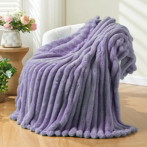 Vista 22 de NEWCOSPLAY Manta de Tiro Súper Suave Aqua Franela Sedosa Premium Forro Polar Jacquard Acanalado 3D Ligero Manta de Cama Uso en Todas las Estaciones