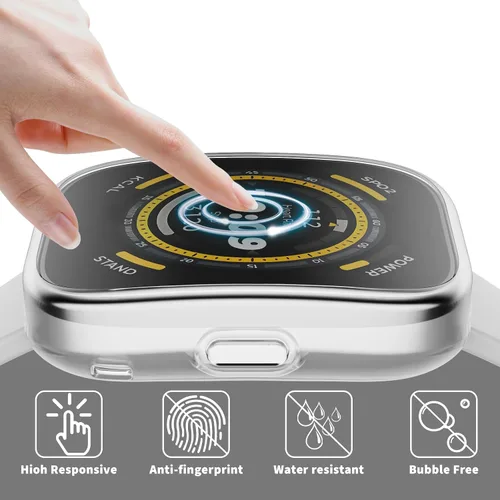 Vista 3 de Rc-Z Paquete de 2 fundas protectoras de pantalla para Amazfit Bip 5, TPU suave y flexible, funda protectora general HD ultrafina, accesorios