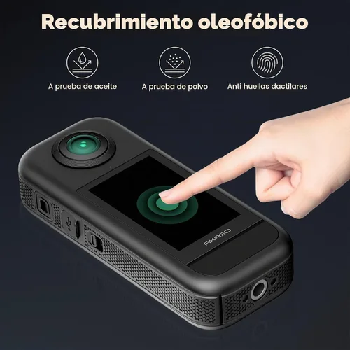 Vista 5 de AKASO Protector de pantalla para cámara 360 (2 unidades), cubierta protectora de pantalla LCD de vidrio templado, ultra HD, dureza 9H, resistente a