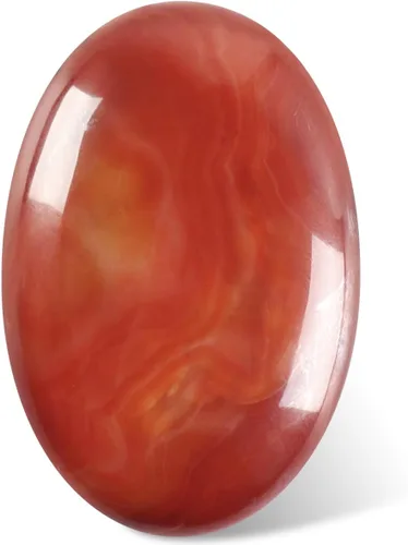 Vista 20 de CASMON Piedra de sangre de África, piedra ovalada de palma, piedra de bolsillo para terapia de alivio de ansiedad y estrés, piedra energética pulida