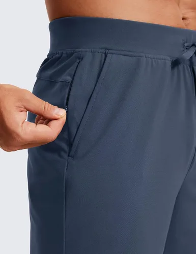 Vista 5 de CRZ YOGA Men's Four-Way Stretch Workout Shorts - 9'' Linerless Soft Durable for Casual Athletic with Pockets