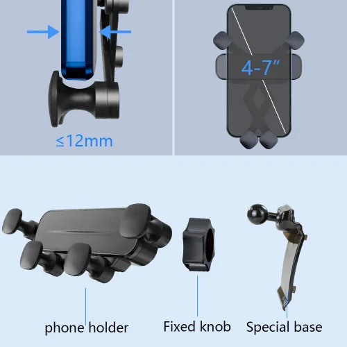 Vista 6 de Soporte para teléfono de coche para 2016 2017 2018 2019 Audi Q7 accesorios de automóvil decoración interior móvil celular Smartphone soporte
