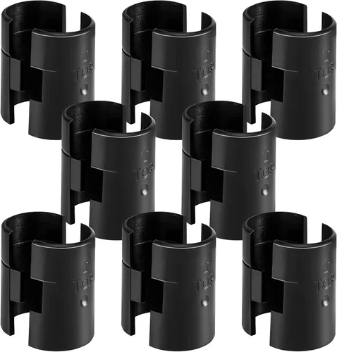Vista 11 de 8 clips de alambre de metal para estantería de poste de 1 pulgada, 4 pares de reemplazos de plástico