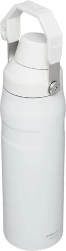 Vista 2 de STANLEY IceFlow Botella de agua de flujo rápido de 24 onzas Tapa con boquilla inclinada Ligera y a prueba de fugas para viajes y deportes Polar