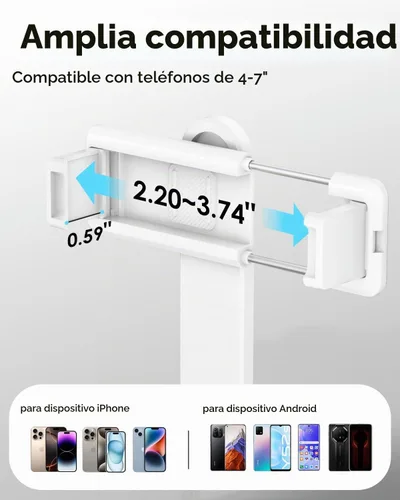 Vista 5 de Viozon Trípode inalámbrico de aleación de aluminio con control remoto desmontable, soporte de teléfono extensible ligero compatible con teléfonos