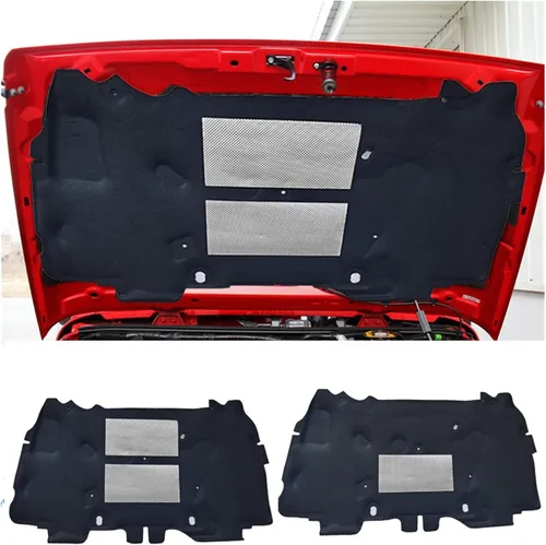 Vista 2 de 2006-2017 Compatible para Jeep Wrangler Auto Aislamiento de Calor de Algodón Delantero Capó Delantero Motor Firewall Mat Pad Cubierta Amortiguador