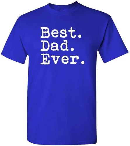 Vista 11 de The Goozler Camiseta con texto en inglés "Best Dad Ever", regalo de cumpleaños para papá, camisa para el día del padre, color negro, unisex, manga