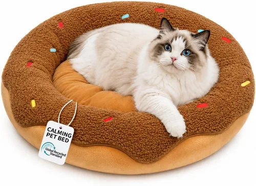 Vista 9 de Cama de sushi para gatos, cama calmante para perros pequeños, 21 B-Sushi