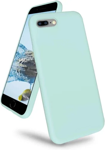 Vista 9 de Funda compatible con iPhone 8 Plus/7 Plus (5.5 pulgadas), [protección contra caídas] [arañazos] de silicona líquida a prueba de golpes, antihuellas