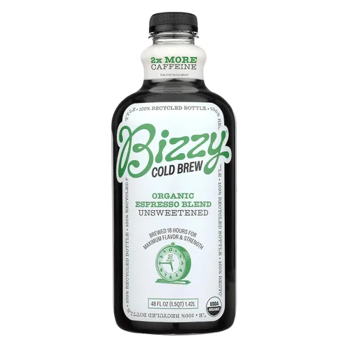 Vista 15 de Bizzy Cold Brew Café orgánico sin azúcar, 48 onzas, rojo, tostado medio, 48 onzas líquidas