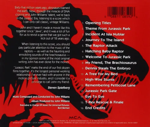 Vista 2 de Jurassic Park Soundtrack