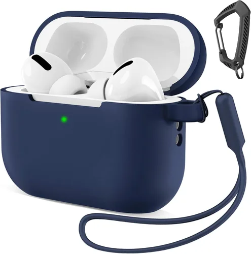 Vista 11 de MATEPROX Funda compatible con AirPods Pro 3 con llavero/correa de mano, Airpod Pro de 3ª generación [2025] Funda protectora de silicona a prueba