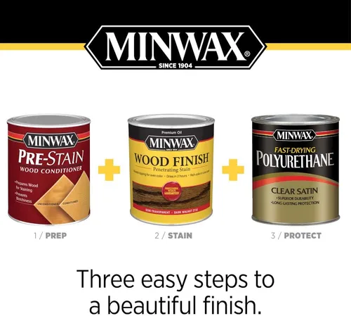 Vista 9 de Minwax 700494444 Acabado de madera, Miel, 1 cuarto de galón