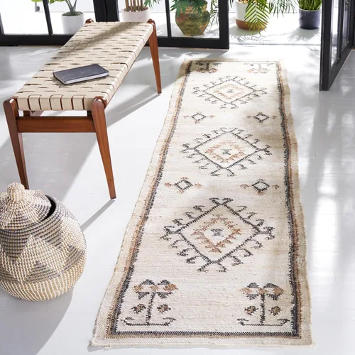 Vista 9 de SAFAVIEH Kilim Collection - Alfombra decorativa de 2 x 3 pies, color negro y marfil, yute de tejido plano hecho a mano, ideal para zonas de alto
