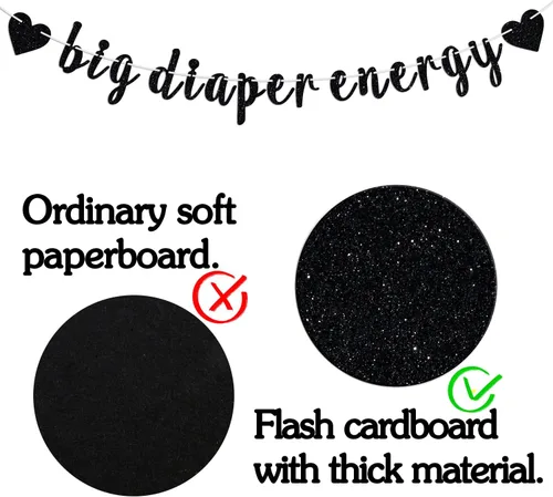 Vista 6 de Cartel de energía de gran pañal, letrero de bienvenida de cumpleaños para niños, feliz cumpleaños/baby shower, suministros de decoración para niños