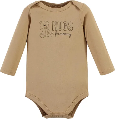 Vista 5 de Hudson Baby Body unisex de algodón de manga larga para bebé, leopardo rosa rojo