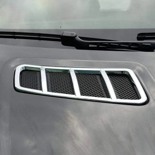 Vista 3 de Ajuste de la etiqueta engomada de la capilla del techo del motor del ABS Chrome para Mercedes Benz ML GL GLE GLS 2013-2017