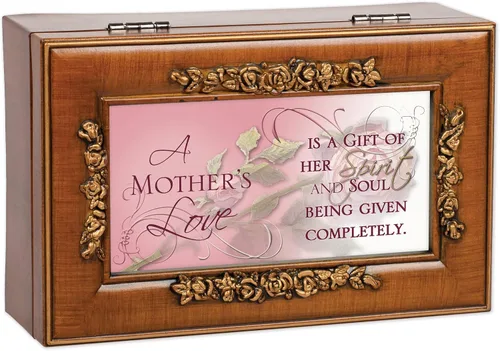 Vista 2 de Cottage Garden La caja de música con relieve de madera con diseño de amor para madre hace un mundo maravilloso