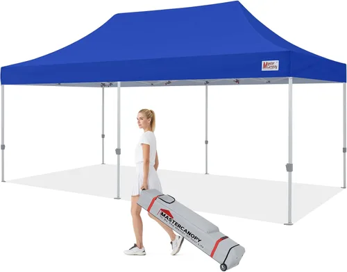 Vista 17 de MASTERCANOPY - Toldo plegable estilo tienda de campaña de 10 x 10 pies, de montura instantánea y para uso comercial, con una bolsa con ruedas