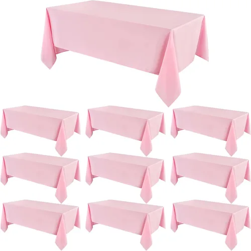 Vista 9 de Mantel Cuadrado 52 x 52 Pulgadas Manteles Negros Resistente a Manchas y Arrugas Lavable de Poliéster para Fiestas, Buffets y Bodas Mantel