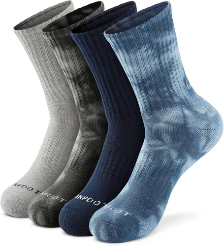Vista 15 de MONFOOT 3-8 pares de calcetines deportivos acolchados para mujeres y [Sólido] Negro (8 Pares)