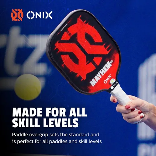 Vista 4 de Onix Overgrip de paleta de pickleball — Blanco