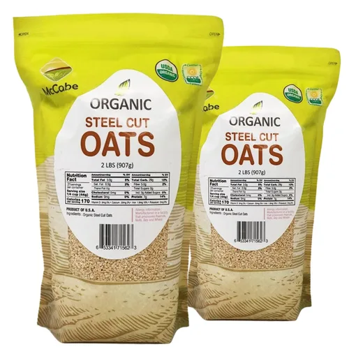 Vista 4 de McCabe Avena orgánica enrollada regular – Avena enrollada orgánica Rica en fibra y minerales Certificado USDA y CCOF Producto de Estados