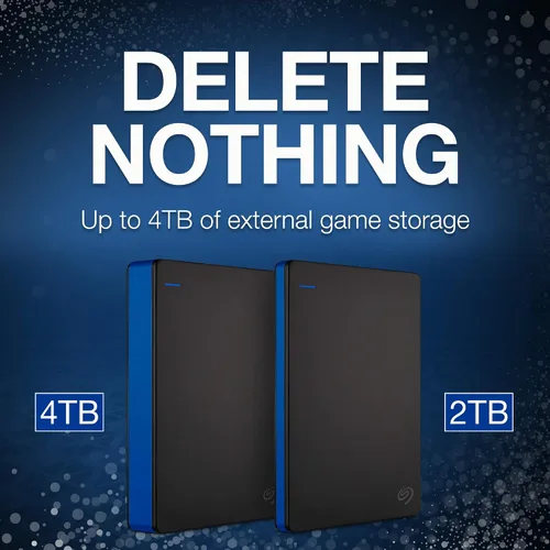 Vista 3 de Seagate Disco de juegos de 2TB para PlayStation 4, disco externo portátil con USB (STGD2000400)