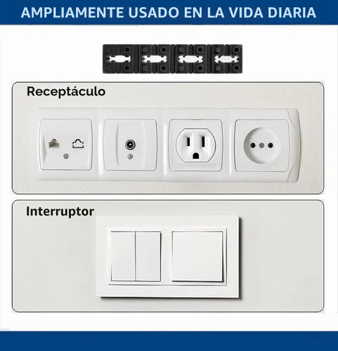 Vista 8 de 100 piezas Espaciadores de Tomacorriente para Caja Eléctrica, Espaciadores de Toma de Corriente Eléctrica Calzas Interruptor y Espaciador de Gris